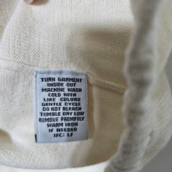 RXB Blouse Embroidered Floral Ivory Knitted Cotton Women's Size Small - Picture 5 of 5